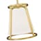 Z-Lite Lenyx Pendant Pendant, 1-Light, 10 In.W x 10 In.L x 20.25 In.H, Rubbed Brass/White 1935MP-RB - alternate 2